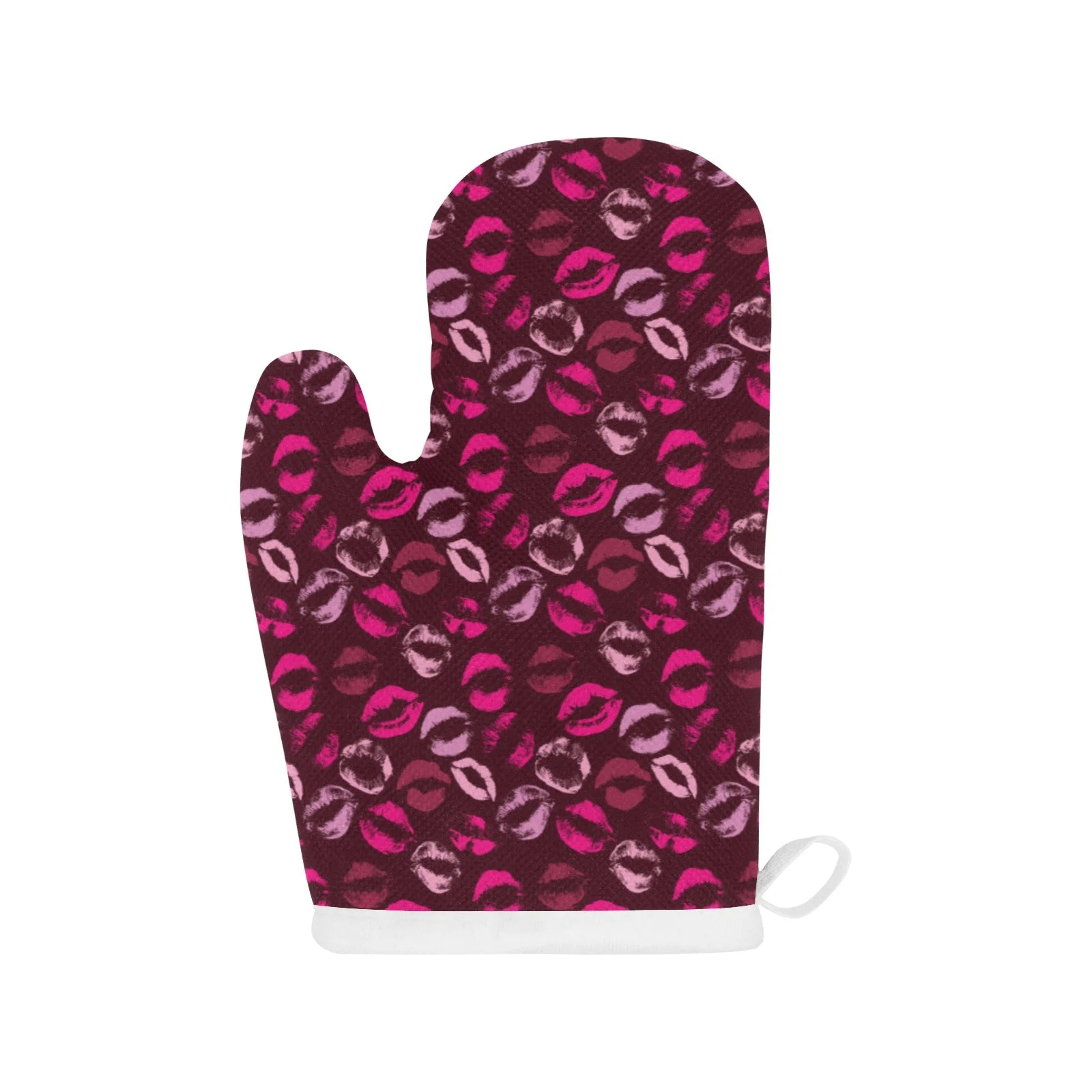 Lips Pattern Print Design 03 Heat Resistant Oven Mitts & Pot Holders Set Lips Pattern Print Design 03 Heat Resistant Oven Mitts & Pot Holders Set