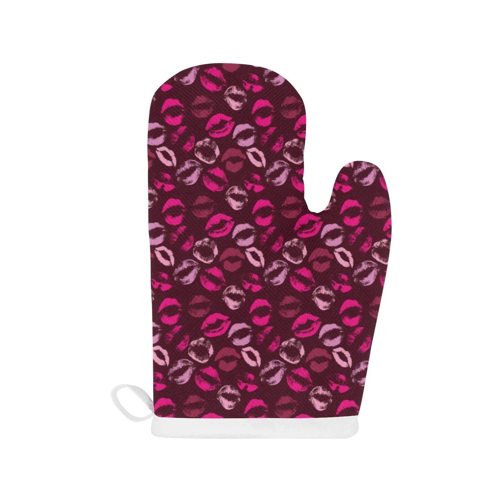 Lips Pattern Print Design 03 Heat Resistant Oven Mitts & Pot Holders Set Lips Pattern Print Design 03 Heat Resistant Oven Mitts & Pot Holders Set