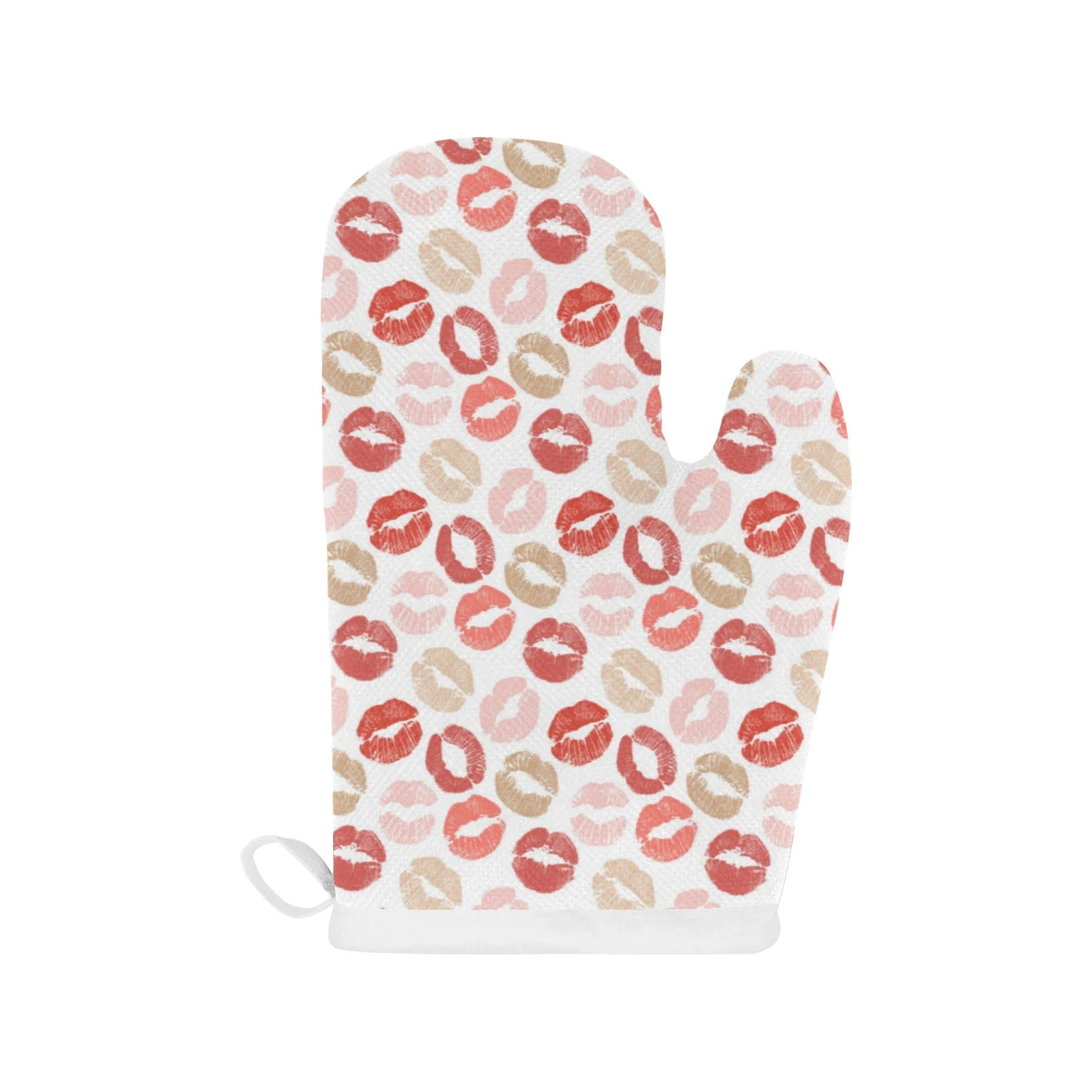 Lips Pattern Print Design 04 Heat Resistant Oven Mitts & Pot Holders Set Lips Pattern Print Design 04 Heat Resistant Oven Mitts & Pot Holders Set