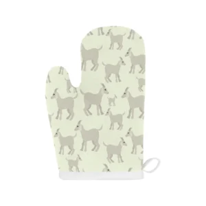 Little Young Goat Pattern Heat Resistant Oven Mitts Pot Holders Set