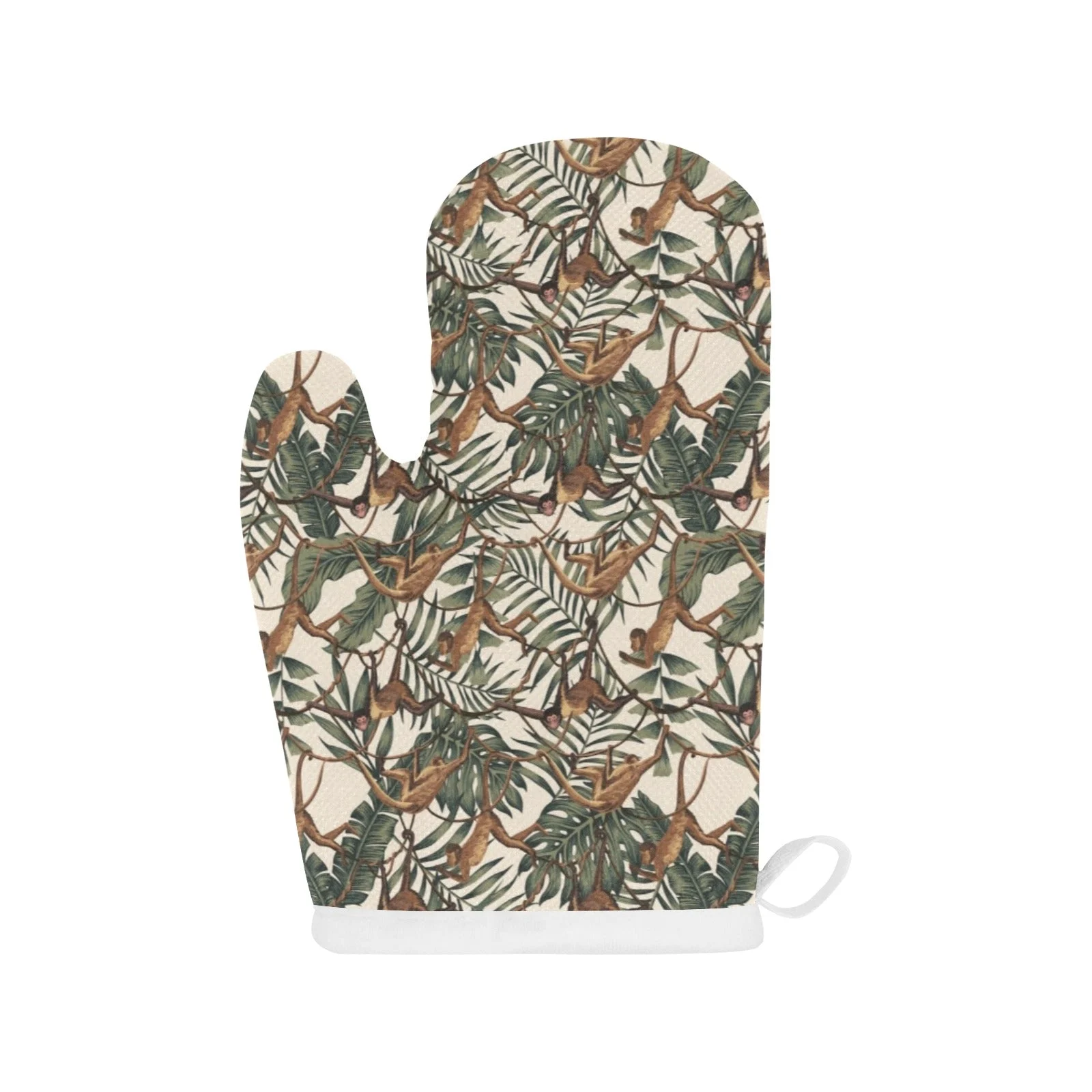 Monkey Tropical Leaves Background Heat Resistant Oven Mitts Pot Holders Set Monkey Tropical Leaves Background Heat Resistant Oven Mitts Pot Holders Set
