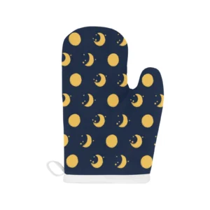 Moon Star Pattern Heat Resistant Oven Mitts Pot Holders Set