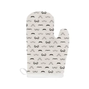 Mustache Beard Pattern Print Design 05 Heat Resistant Oven Mitts & Pot Holders Set