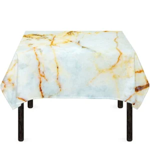 Natural Gold Marble Print Tablecloth Kitchen Decor Home Decor