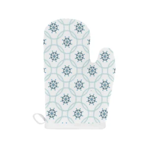 Nautical steering Wheel Chain Heat Resistant Oven Mitts Pot Holders Set