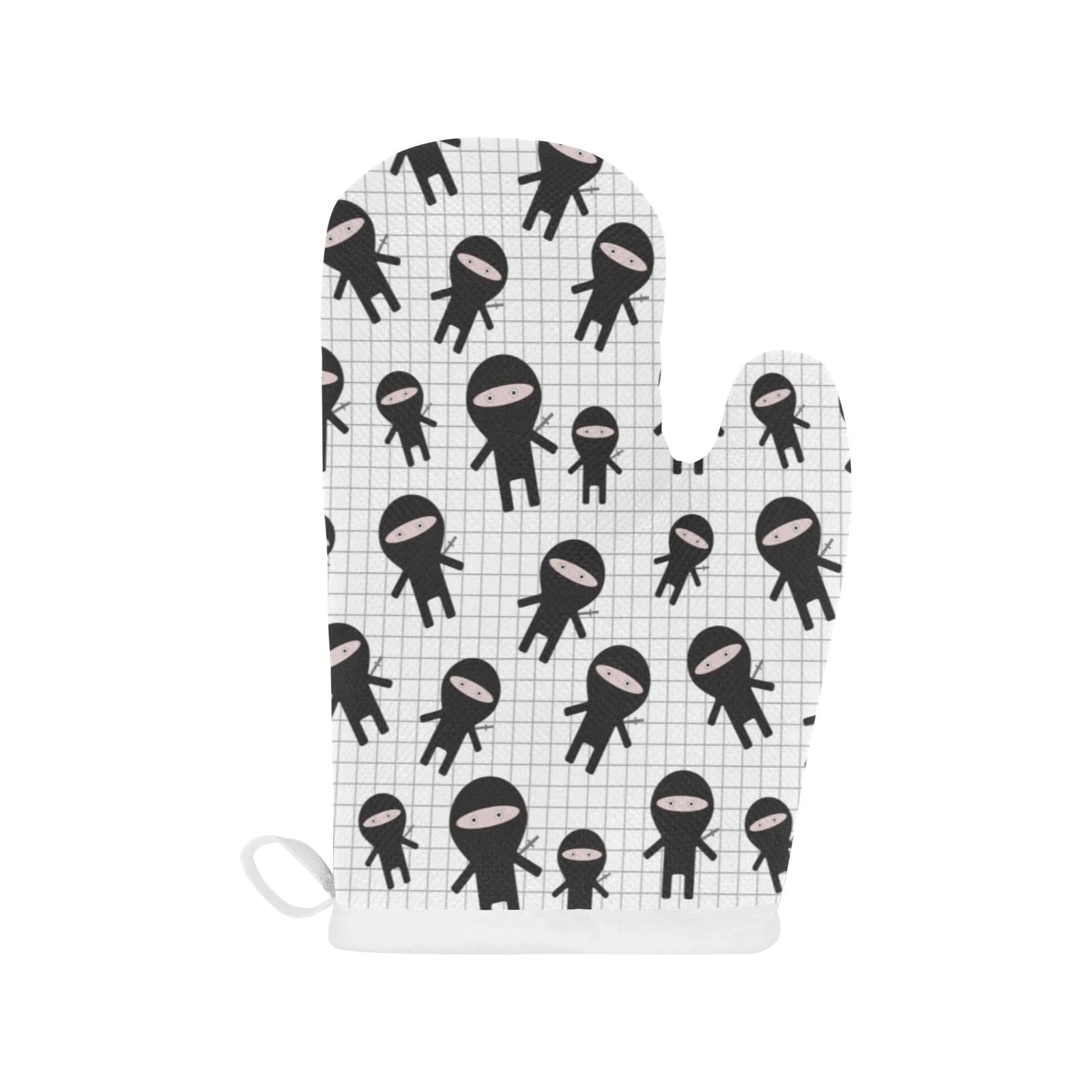 Ninja Pattern Plaid Background Heat Resistant Oven Mitts Pot Holders Set Ninja Pattern Plaid Background Heat Resistant Oven Mitts Pot Holders Set