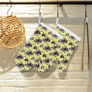 Ostrich Pattern Print Design 04 Heat Resistant Oven Mitts & Pot Holders Set