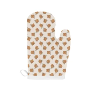 Pancake Pattern Print Design 01 Heat Resistant Oven Mitts & Pot Holders Set