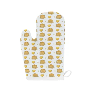Pancake Pattern Print Design 03 Heat Resistant Oven Mitts & Pot Holders Set
