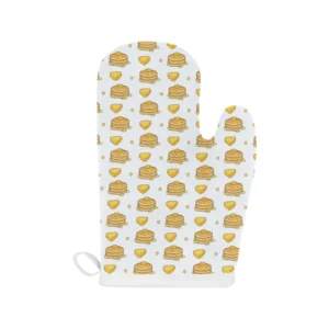 Pancake Pattern Print Design 03 Heat Resistant Oven Mitts & Pot Holders Set