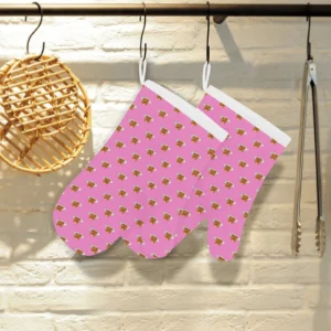 Pancake Pattern Print Design 04 Heat Resistant Oven Mitts & Pot Holders Set