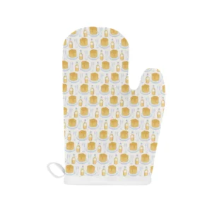 Pancake Pattern Print Design 05 Heat Resistant Oven Mitts & Pot Holders Set