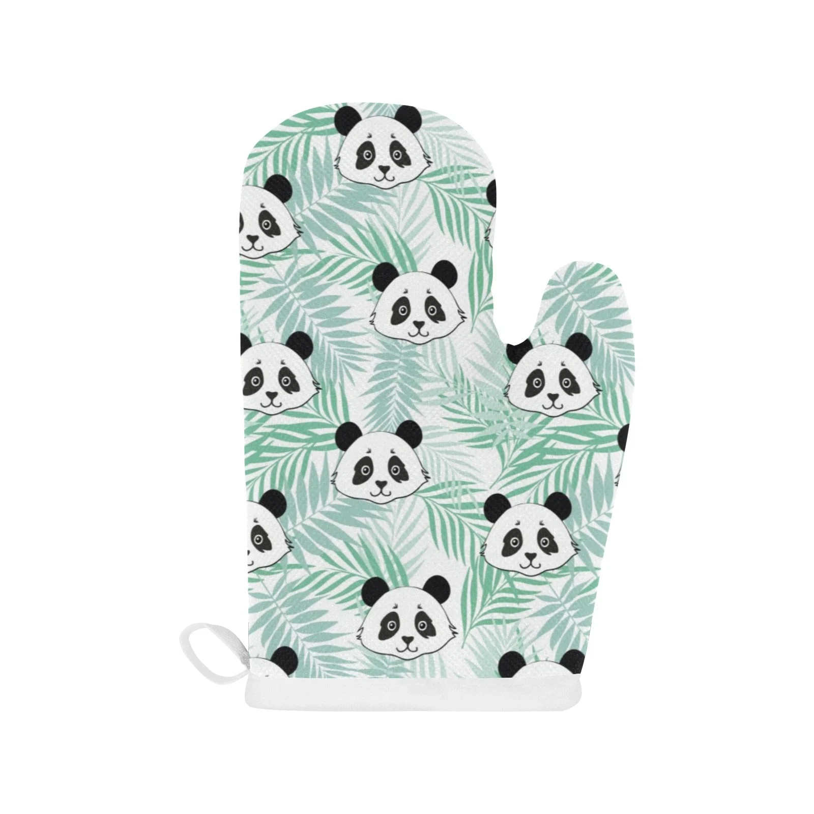 Panda Pattern Tropical Leaves Background Heat Resistant Oven Mitts Pot Holders Set Panda Pattern Tropical Leaves Background Heat Resistant Oven Mitts Pot Holders Set