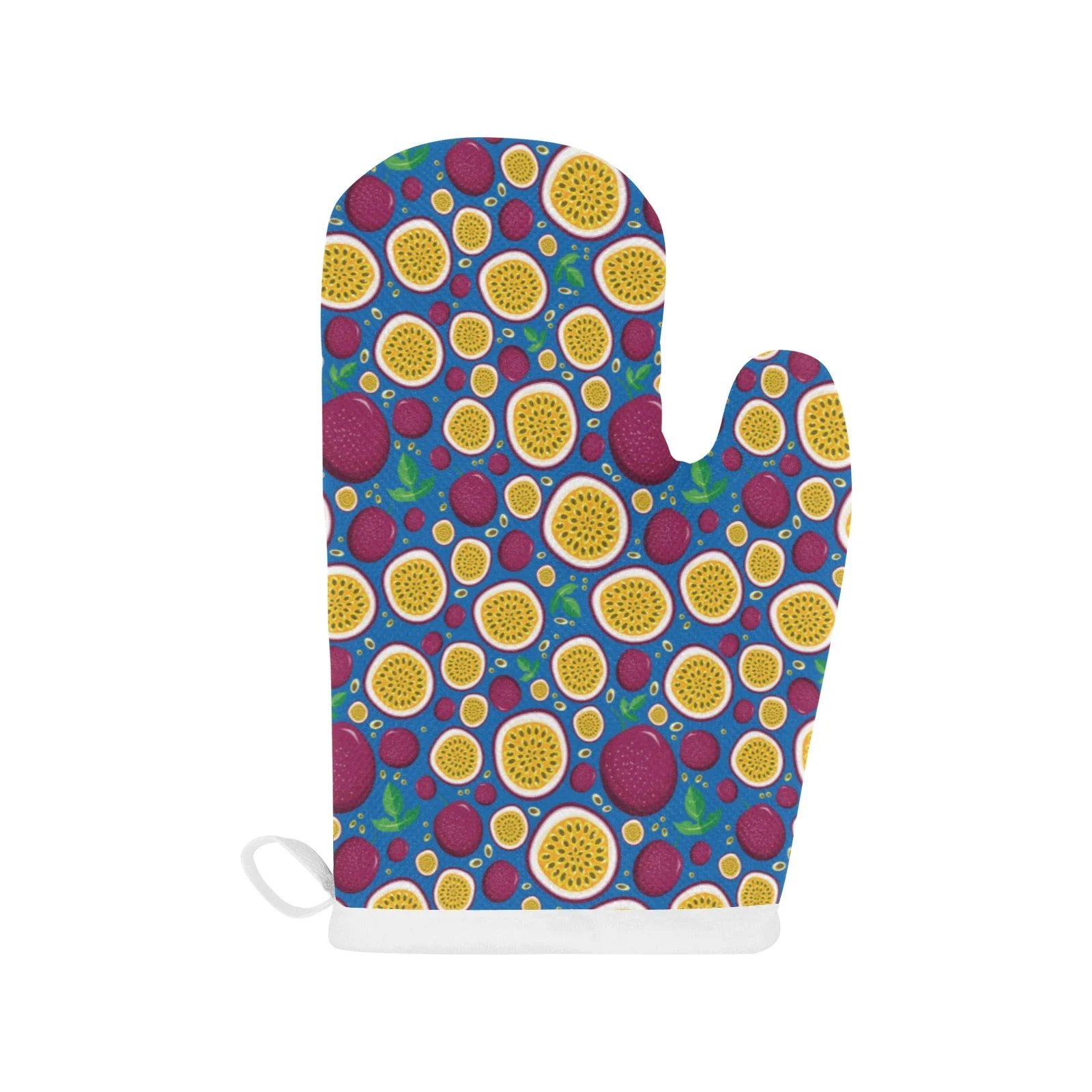 Passion Fruit Blue Background Heat Resistant Oven Mitts Pot Holders Set Passion Fruit Blue Background Heat Resistant Oven Mitts Pot Holders Set