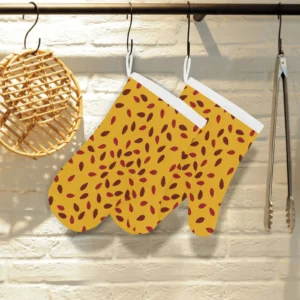 Passion Fruit Texture Heat Resistant Oven Mitts Pot Holders Set