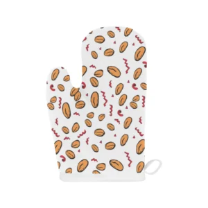 Peanuts Pattern Background Heat Resistant Oven Mitts Pot Holders Set
