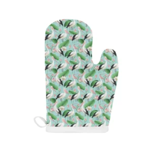 Pelican Pattern Print Design 01 Heat Resistant Oven Mitts & Pot Holders Set