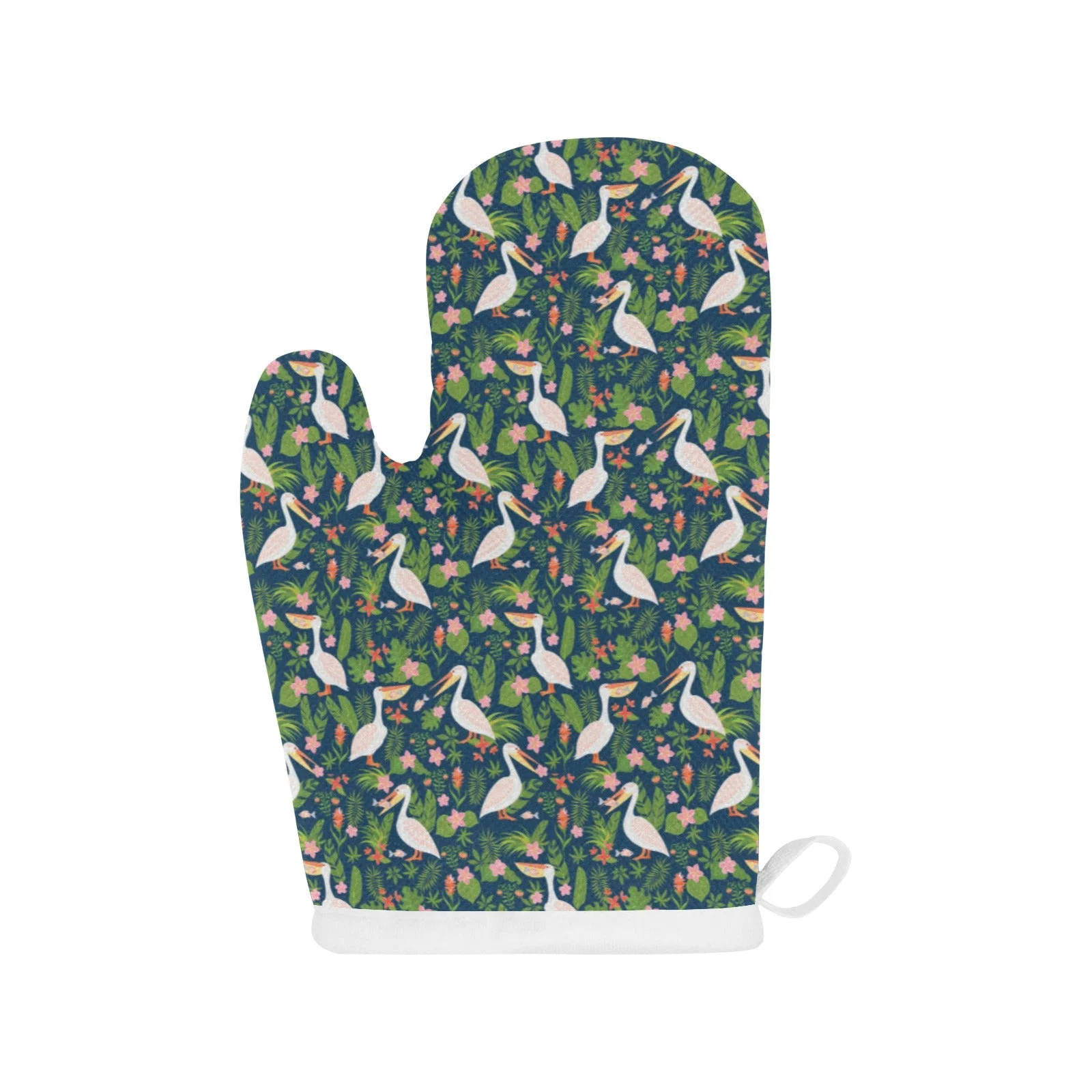 Pelican Pattern Print Design 05 Heat Resistant Oven Mitts & Pot Holders Set Pelican Pattern Print Design 05 Heat Resistant Oven Mitts & Pot Holders Set