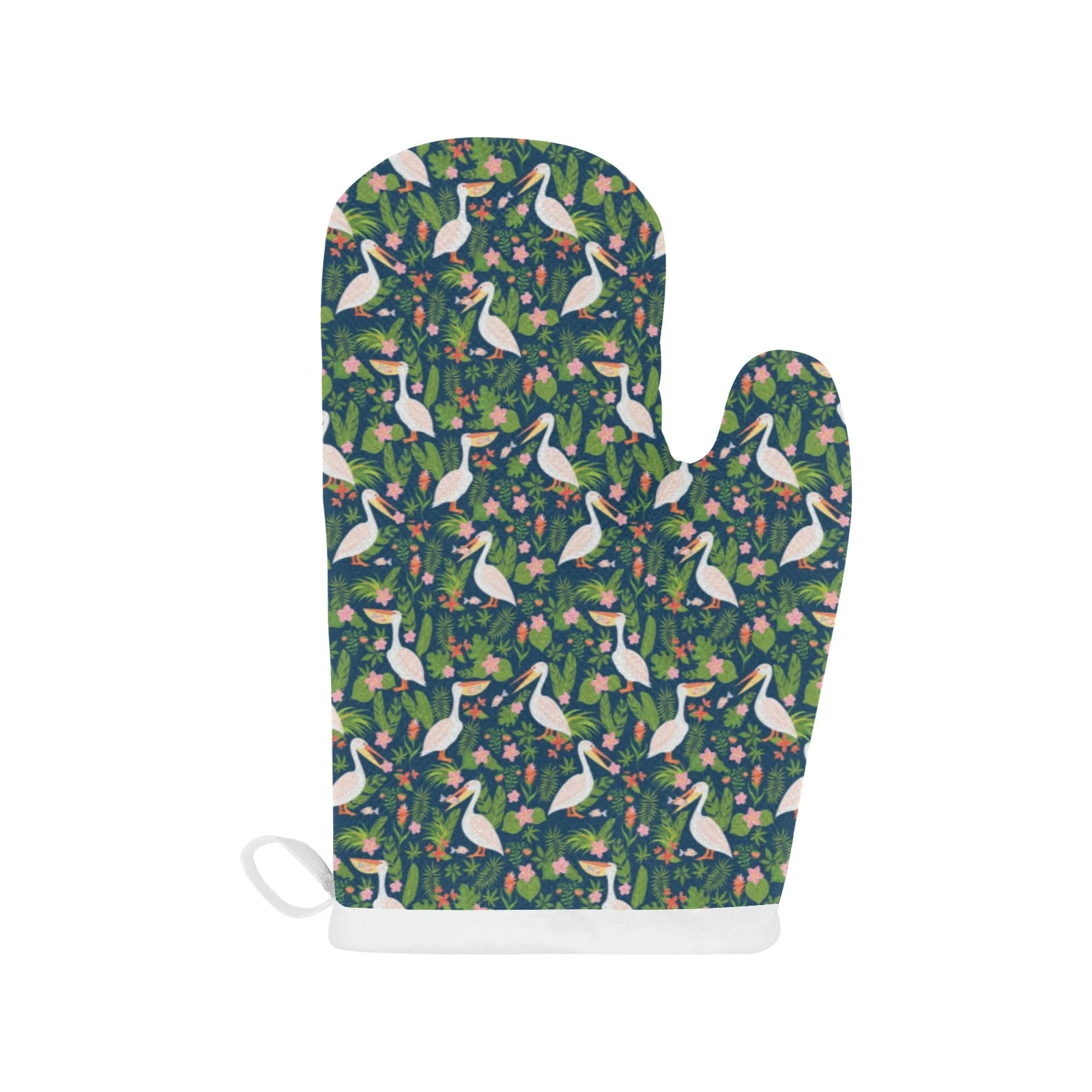 Pelican Pattern Print Design 05 Heat Resistant Oven Mitts & Pot Holders Set Pelican Pattern Print Design 05 Heat Resistant Oven Mitts & Pot Holders Set