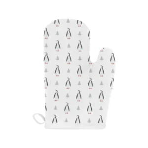Penguin Pattern Heat Resistant Oven Mitts Pot Holders Set