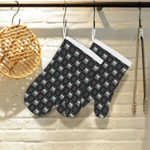 Piano Pattern Print Design 05 Heat Resistant Oven Mitts & Pot Holders Set