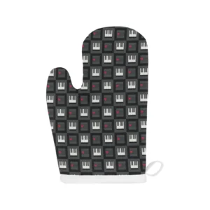 Piano Pattern Print Design 05 Heat Resistant Oven Mitts & Pot Holders Set