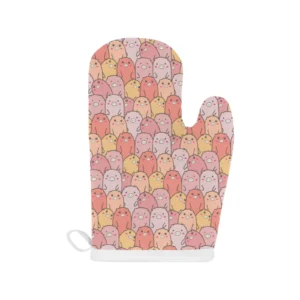 Pig Pattern Print Design 04 Heat Resistant Oven Mitts & Pot Holders Set