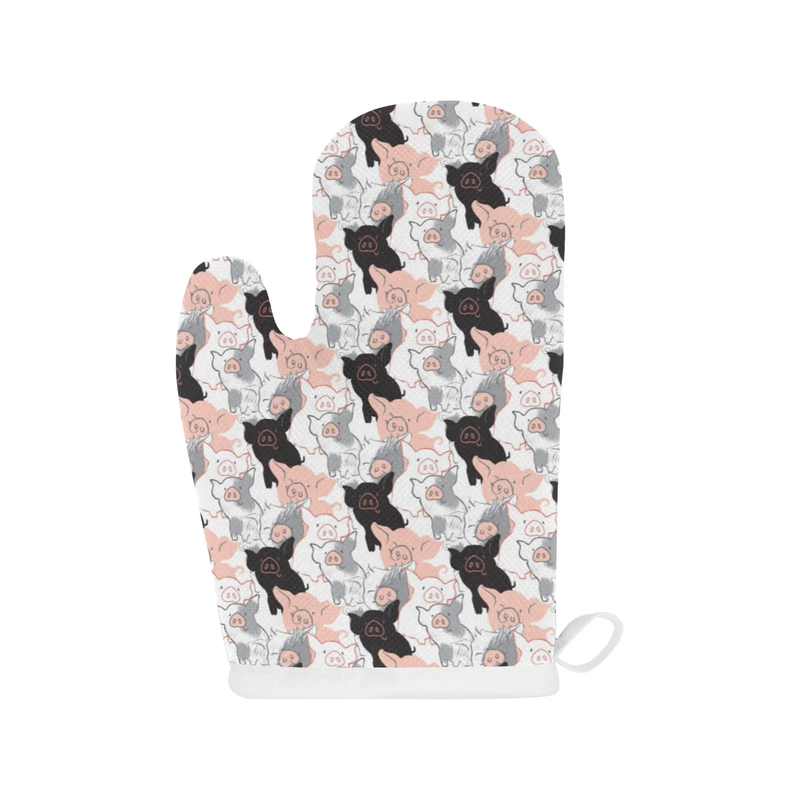 Pig Pattern Print Design 05 Heat Resistant Oven Mitts & Pot Holders Set Pig Pattern Print Design 05 Heat Resistant Oven Mitts & Pot Holders Set