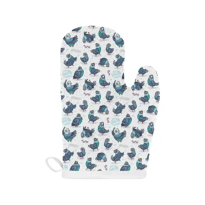 Pigeon Pattern Print Design 02 Heat Resistant Oven Mitts & Pot Holders Set