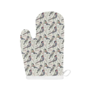 Pigeon Pattern Print Design 04 Heat Resistant Oven Mitts & Pot Holders Set