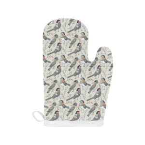 Pigeon Pattern Print Design 04 Heat Resistant Oven Mitts & Pot Holders Set