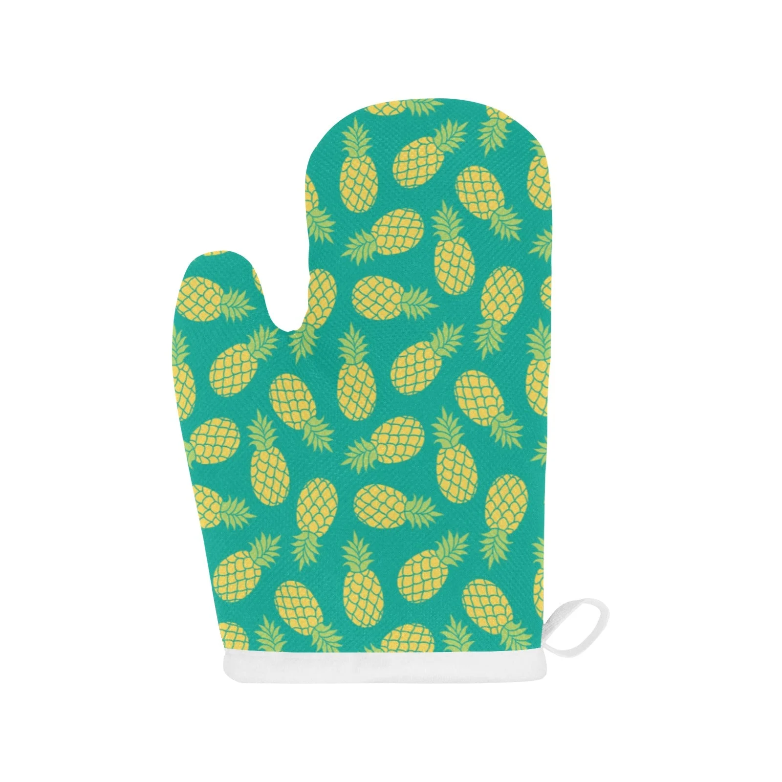 Pineapples Pattern Green Background Heat Resistant Oven Mitts Pot Holders Set Pineapples Pattern Green Background Heat Resistant Oven Mitts Pot Holders Set