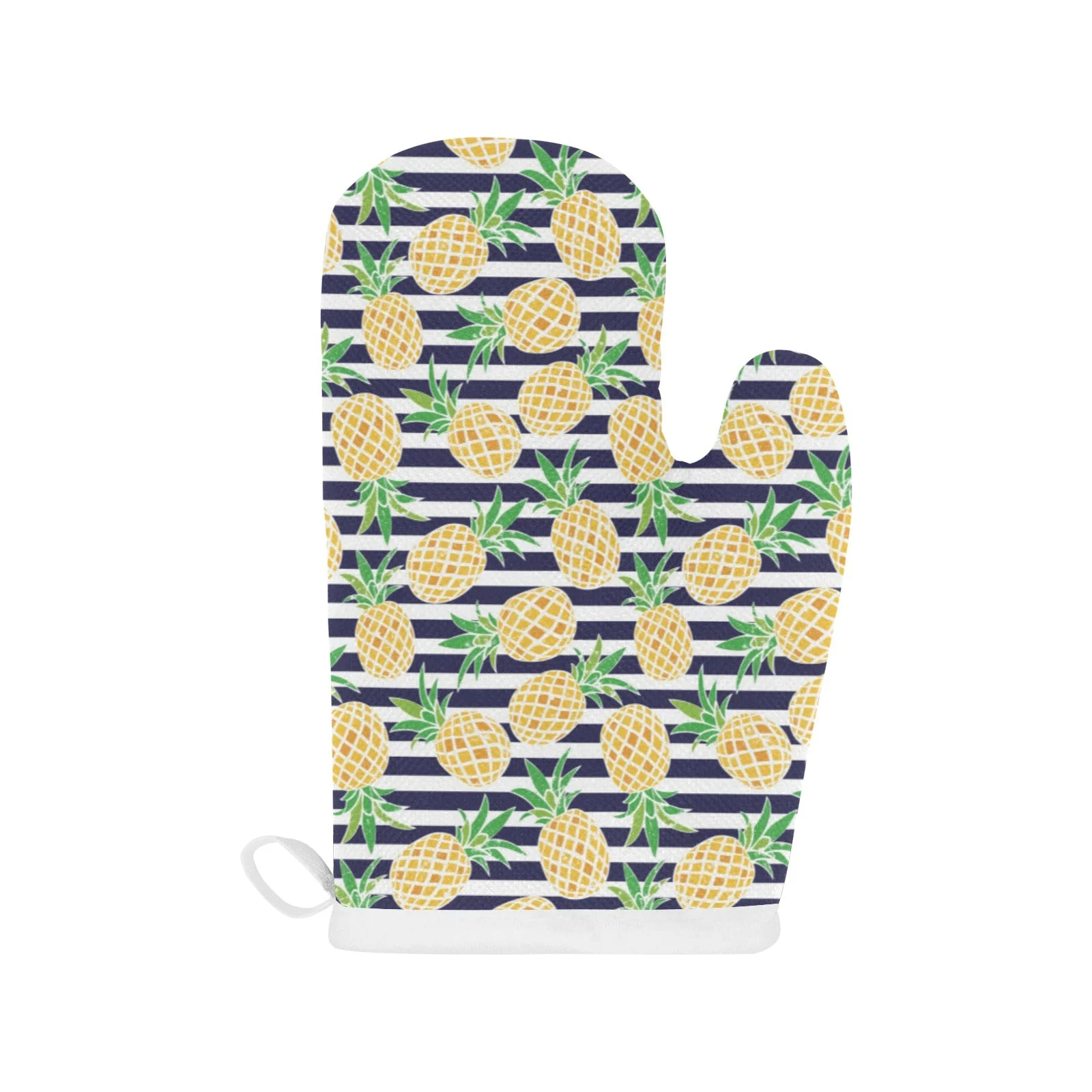 Pineapples Pattern Striped Background Heat Resistant Oven Mitts Pot Holders Set Pineapples Pattern Striped Background Heat Resistant Oven Mitts Pot Holders Set