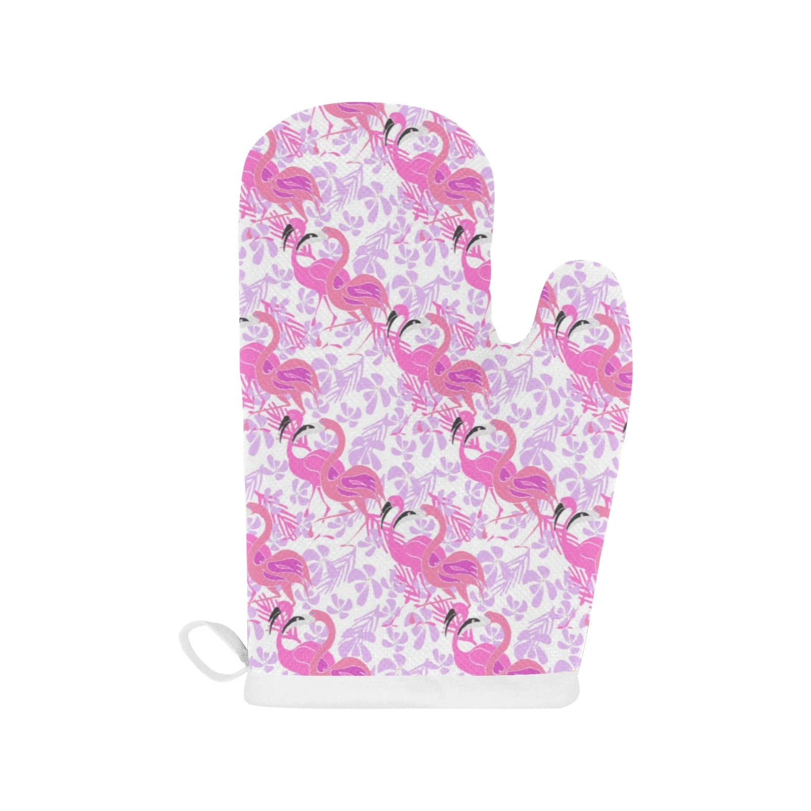 Pink Flamingo Flower Pattern Heat Resistant Oven Mitts Pot Holders Set Pink Flamingo Flower Pattern Heat Resistant Oven Mitts Pot Holders Set
