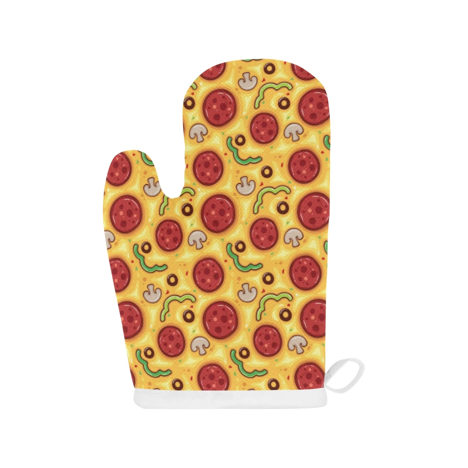 Pizza Texture Pattern Heat Resistant Oven Mitts Pot Holders Set Pizza Texture Pattern Heat Resistant Oven Mitts Pot Holders Set