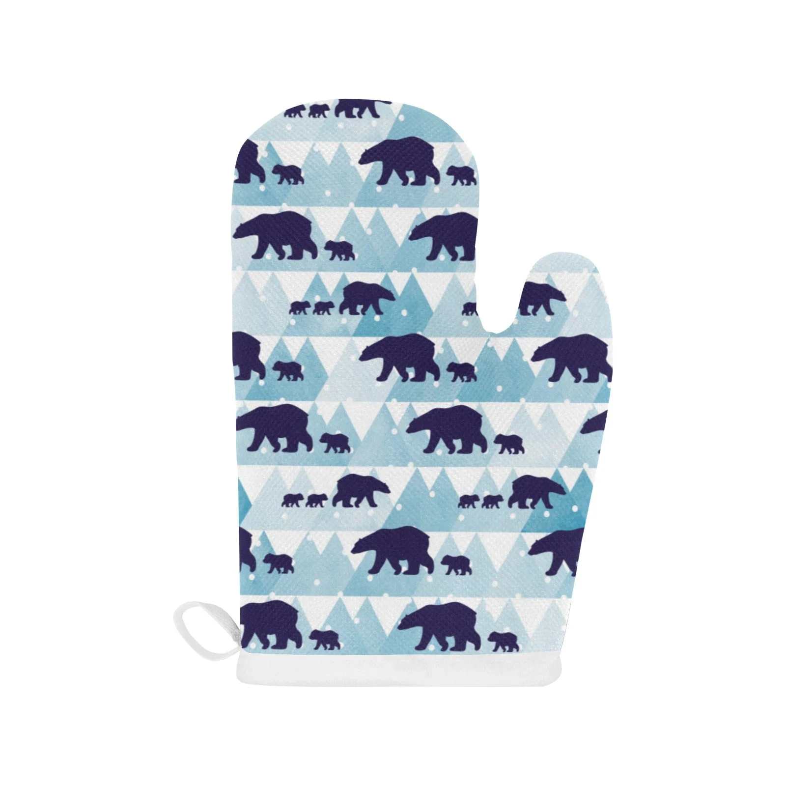 Polar Bear Winter Snow Pattern Heat Resistant Oven Mitts Pot Holders Set Polar Bear Winter Snow Pattern Heat Resistant Oven Mitts Pot Holders Set