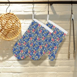 Popcorn Pattern Print Design 01 Heat Resistant Oven Mitts & Pot Holders Set