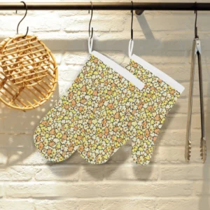 Popcorn Pattern Print Design 03 Heat Resistant Oven Mitts & Pot Holders Set