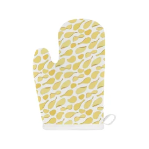 Potato Chips Pattern Print Design 02 Heat Resistant Oven Mitts & Pot Holders Set