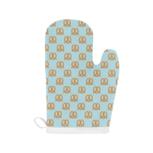 Pretzels Pattern Print Design 03 Heat Resistant Oven Mitts & Pot Holders Set