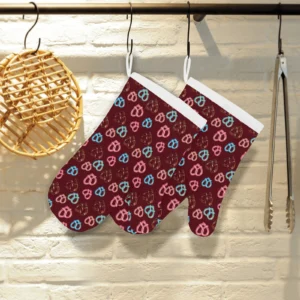 Pretzels Pattern Print Design 05 Heat Resistant Oven Mitts & Pot Holders Set