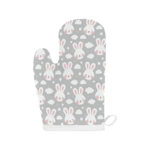 Rabbit Cloud Pattern Heat Resistant Oven Mitts Pot Holders Set