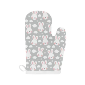Rabbit Cloud Pattern Heat Resistant Oven Mitts Pot Holders Set