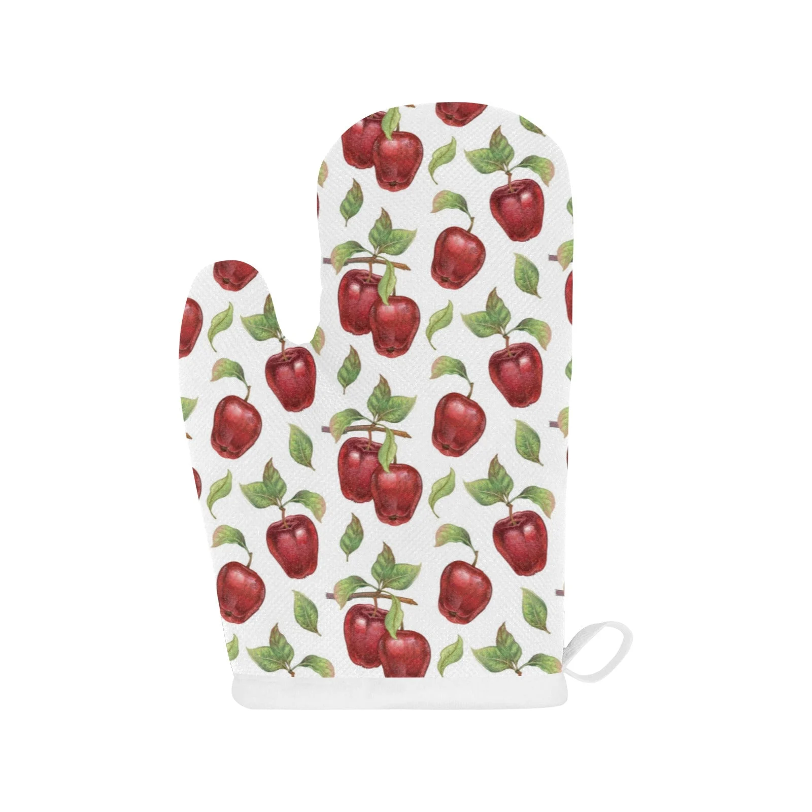 Red Apples Pattern Heat Resistant Oven Mitts Pot Holders Set Red Apples Pattern Heat Resistant Oven Mitts Pot Holders Set