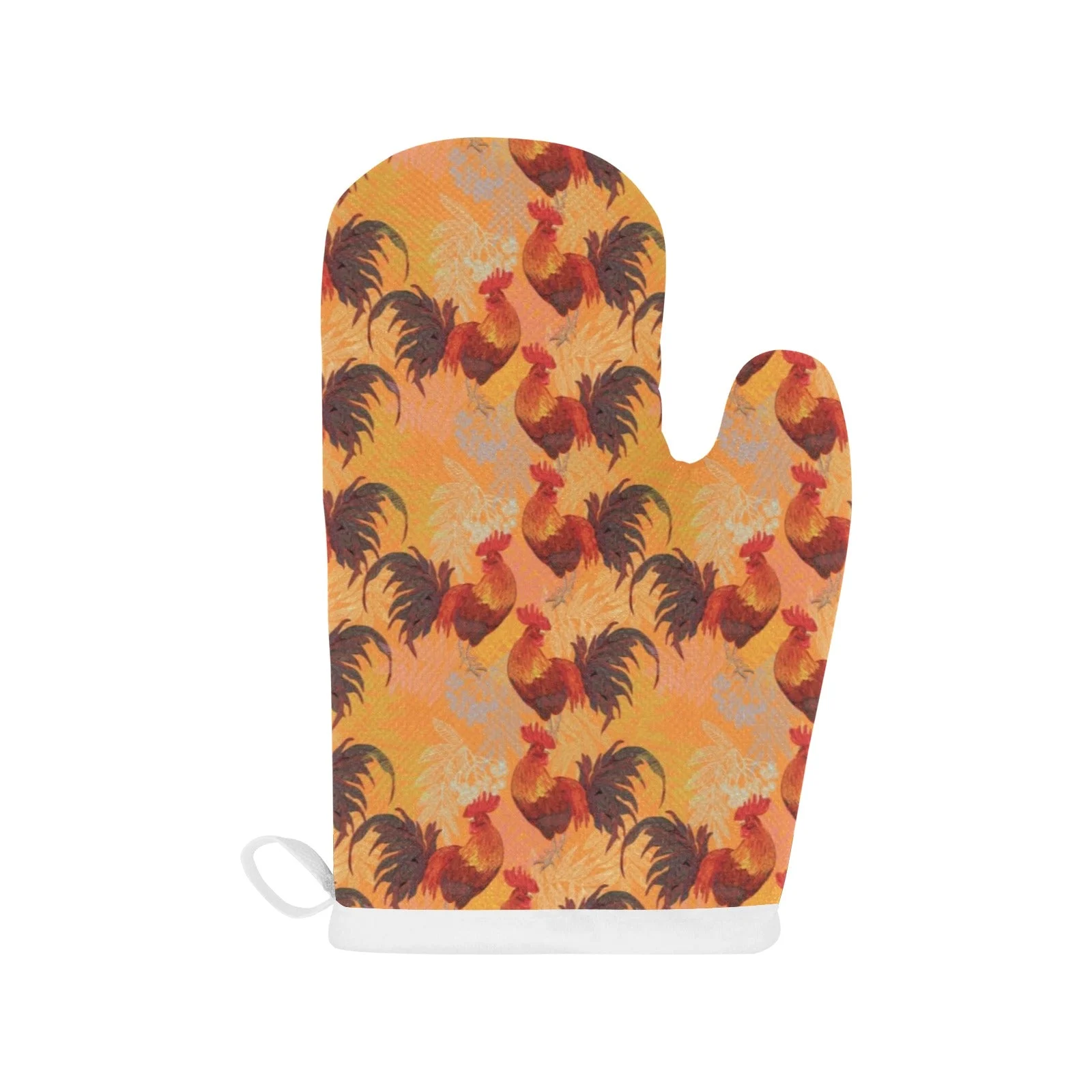 Red Rooster Chicken Cock Pattern Heat Resistant Oven Mitts Pot Holders Set Red Rooster Chicken Cock Pattern Heat Resistant Oven Mitts Pot Holders Set