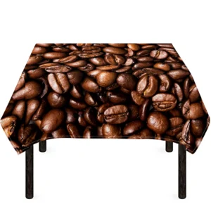 Roasted Coffee Bean Print Tablecloth Kitchen Decor Home Decor