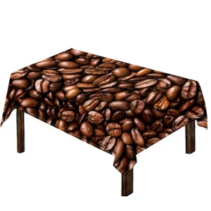 Roasted Coffee Bean Print Tablecloth Kitchen Decor Home Decor
