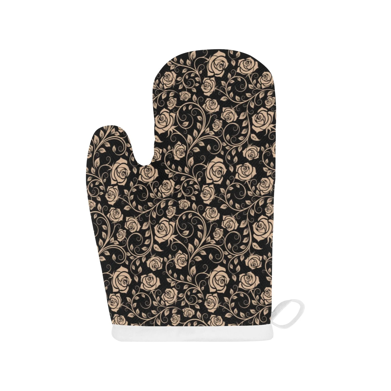 Rose Pattern Print Design 04 Heat Resistant Oven Mitts & Pot Holders Set Rose Pattern Print Design 04 Heat Resistant Oven Mitts & Pot Holders Set