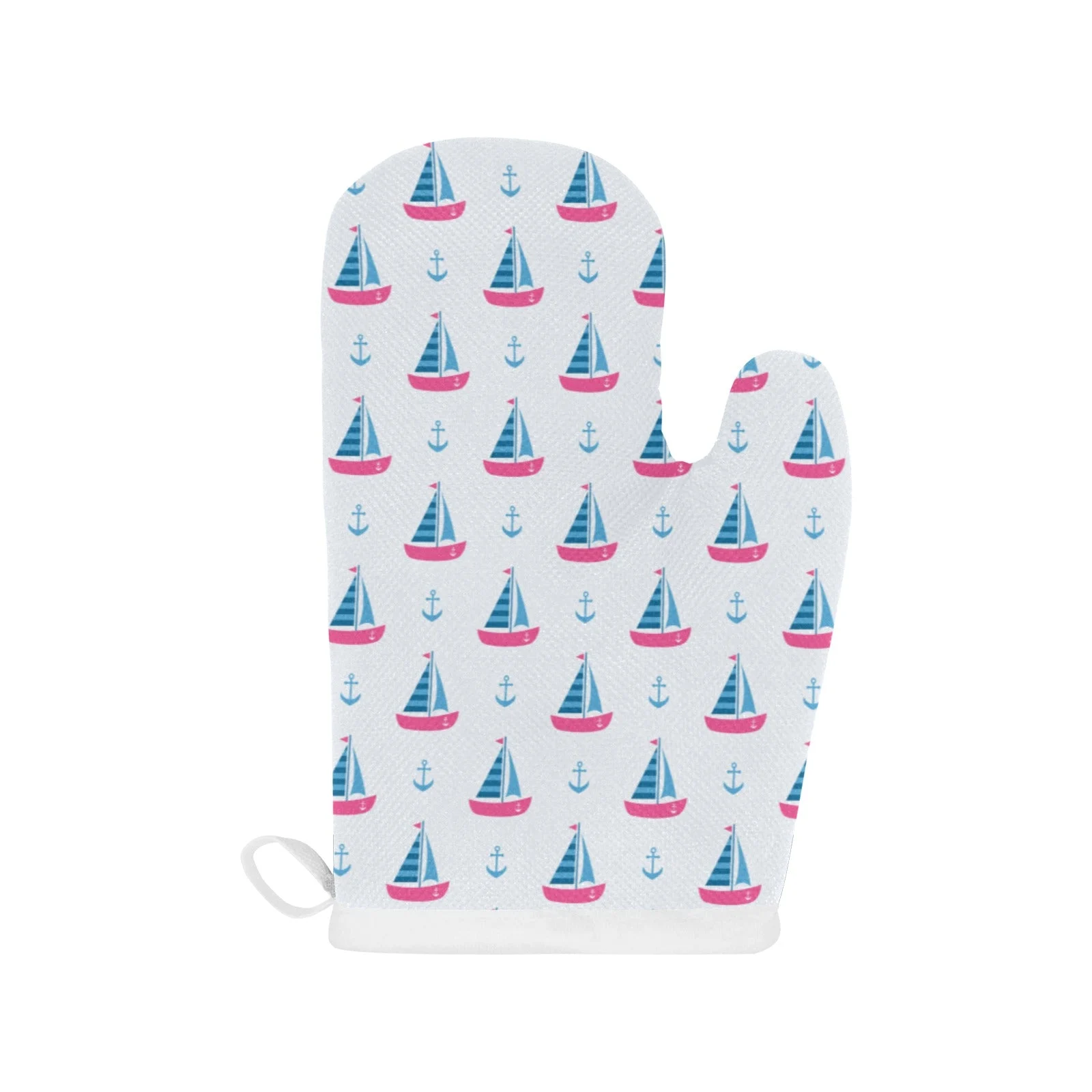 Sailboat anchor pattern Heat Resistant Oven Mitts Pot Holders Set Sailboat anchor pattern Heat Resistant Oven Mitts Pot Holders Set