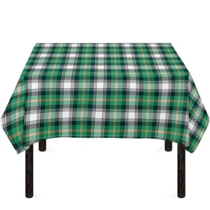 Saint Patrick's Day Tartan Pattern Print Tablecloth Kitchen Home Decor